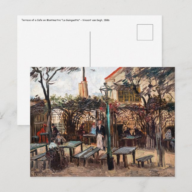 Vincent Van Gogh - La Guinguette auf Montmartre Postkarte (Vorne/Hinten)