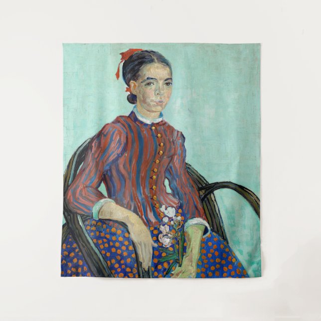 Vincent van Gogh - La Mousme Wandteppich (Vorderseite)