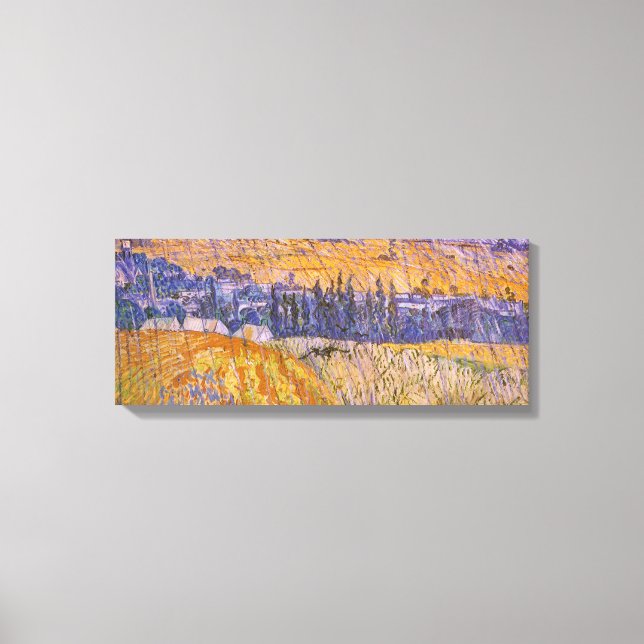 Vincent van Gogh - Landschaft bei Auvers im Regen Leinwanddruck (Vorderseite)