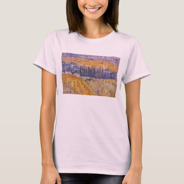 Vincent van Gogh - Landschaft bei Auvers im Regen T-Shirt (Vorderseite)