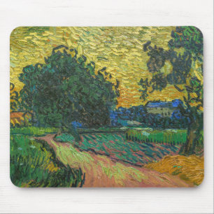 Vincent van Gogh - Landschaft bei Dämmerung Mousepad