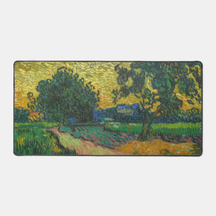Vincent van Gogh - Landschaft bei Dämmerung Schreibtischunterlage