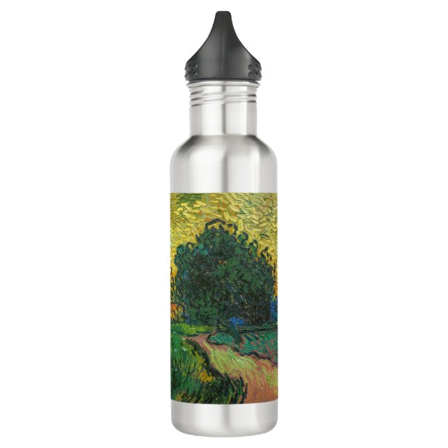 Vincent van Gogh - Landschaft bei Twilight Edelstahlflasche (Links)