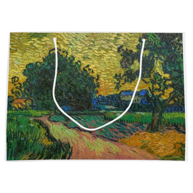 Vincent van Gogh - Landschaft bei Twilight Große Geschenktüte (Vorderseite)