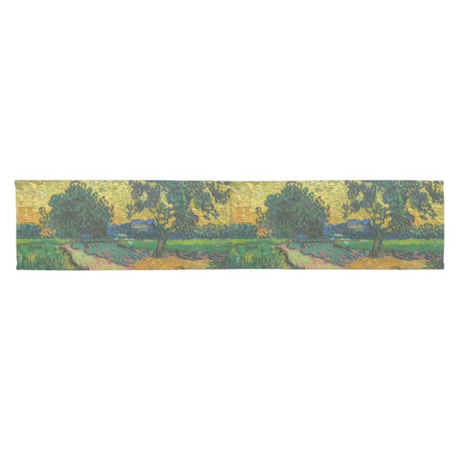 Vincent van Gogh - Landschaft bei Twilight Kurzer Tischläufer (Horizontal)