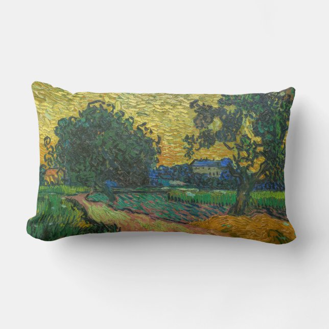 Vincent van Gogh - Landschaft bei Twilight Lendenkissen (Vorderseite)