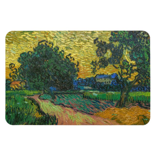 Vincent van Gogh - Landschaft bei Twilight Magnet (Horizontal)