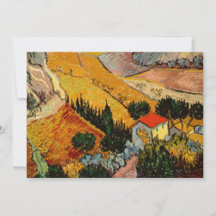 Vincent van Gogh - Landschaft, Haus und Pflüger Einladung