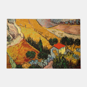 Vincent van Gogh - Landschaft, Haus und Pflüger Fußmatte