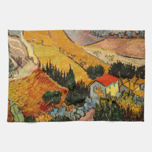 Vincent van Gogh - Landschaft, Haus und Pflüger Geschirrtuch