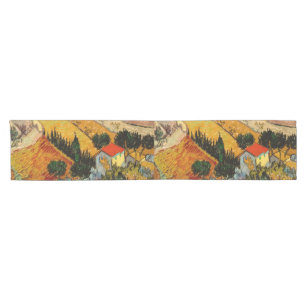 Vincent van Gogh - Landschaft, Haus und Pflüger Kurzer Tischläufer