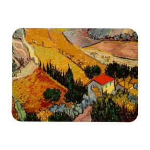Vincent van Gogh - Landschaft, Haus und Pflüger Magnet