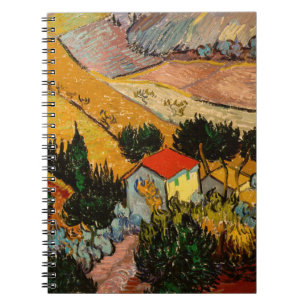 Vincent van Gogh - Landschaft, Haus und Pflüger Notizblock