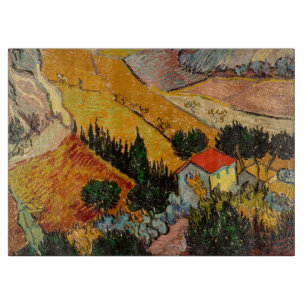 Vincent van Gogh - Landschaft, Haus und Pflüger Schneidebrett