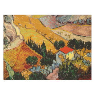 Vincent van Gogh - Landschaft, Haus und Pflüger Tischdecke