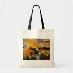Vincent van Gogh - Landschaft, Haus und Pflüger Tragetasche