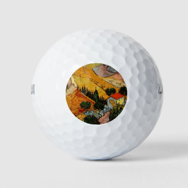 Vincent van Gogh - Landschaft, Haus und Plowman Golfball (Vorderseite)