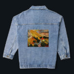 Vincent van Gogh - Landschaft, Haus und Plowman Jeansjacke<br><div class="desc">Landschaft mit Haus und Plowman / Tal mit Plowman Seen von oben - Vincent van Gogh,  1889</div>