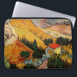 Vincent van Gogh - Landschaft, Haus und Plowman Laptopschutzhülle<br><div class="desc">Landschaft mit Haus und Plowman / Tal mit Plowman Seen von oben - Vincent van Gogh,  1889</div>