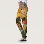 Vincent van Gogh - Landschaft, Haus und Plowman Leggings<br><div class="desc">Landschaft mit Haus und Plowman / Tal mit Plowman Seen von oben - Vincent van Gogh,  1889</div>