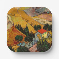 Vincent van Gogh - Landschaft, Haus und Plowman