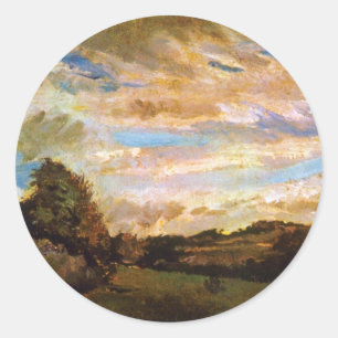 Vincent Van Gogh - Landschaft mit Dünen Fine Art Runder Aufkleber