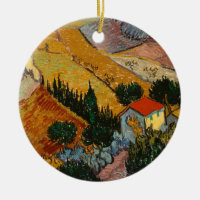 Vincent van Gogh | Landschaft mit Haus & Plowman