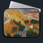 Vincent van Gogh | Landschaft mit Haus & Plowman Laptopschutzhülle<br><div class="desc">Nummer der Bildauflistung:  BAL385504 Landschaft mit Haus und Plowman,  1889 (Öl auf Leinwand). Gogh,  Vincent van (1853-1890) Öl auf Leinwand. Hermitage,  St. Petersburg,  Russland .  1889</div>