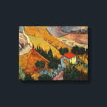 Vincent van Gogh | Landschaft mit Haus & Plowman Leinwanddruck<br><div class="desc">Landschaft mit Haus und Plowman,  1889 | von Vincent van Gogh | Art Location: Hermitage,  St. Petersburg,  Russland | Dutch Artist | Image Collection number: BAL385504</div>