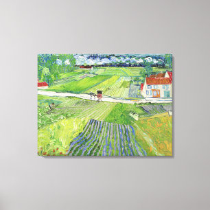 Vincent van Gogh - Landschaft mit Kutsche & Zug Leinwanddruck