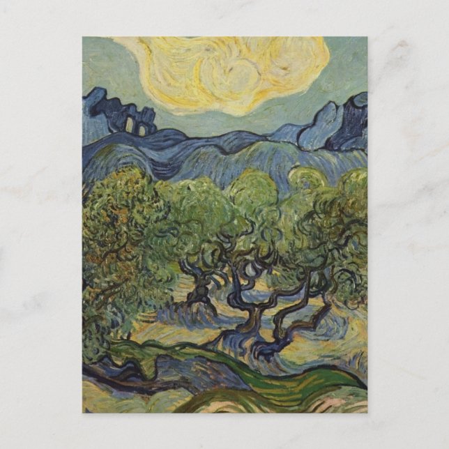 Vincent van Gogh - Landschaft mit Olivenbäumen Postkarte (Vorderseite)