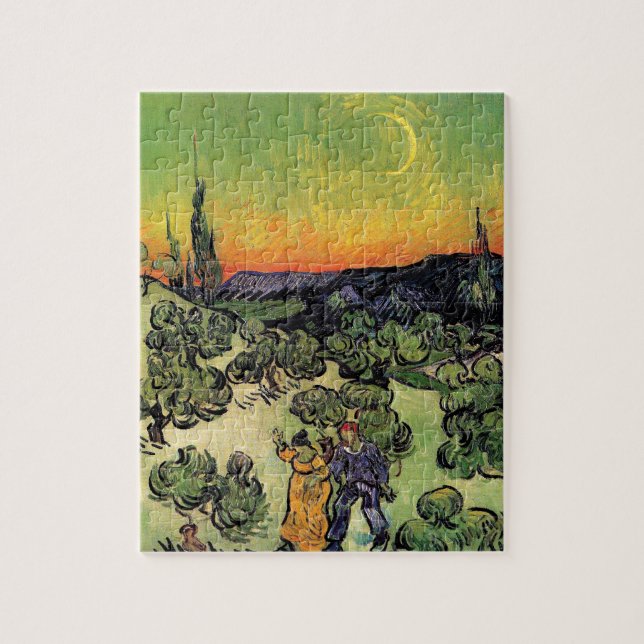 Vincent Van Gogh - Landschaft mit paare Fine Art (Vertikal)