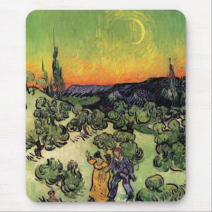 Vincent Van Gogh - Landschaft mit paare Fine Art Mousepad