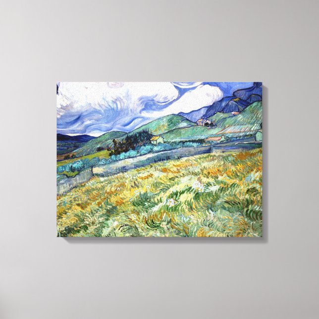 Vincent van Gogh Landschaft von Saint-Remy Leinwanddruck (Vorderseite)