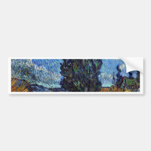 Vincent van Gogh-Landstraße in Provence bis zum Autoaufkleber