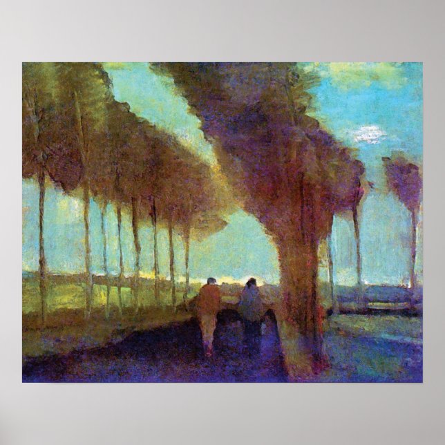 Vincent Van Gogh - Landstraße mit zwei Zahlen Poster (Vorne)