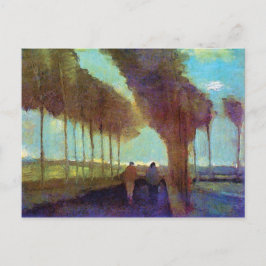 Vincent Van Gogh - Landstraße mit zwei Zahlen Postkarte