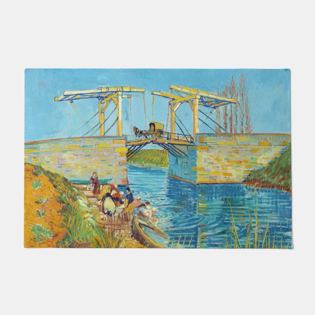 Vincent van Gogh - Langlois Bridge bei Arles #1 Fußmatte (Vorderseite)