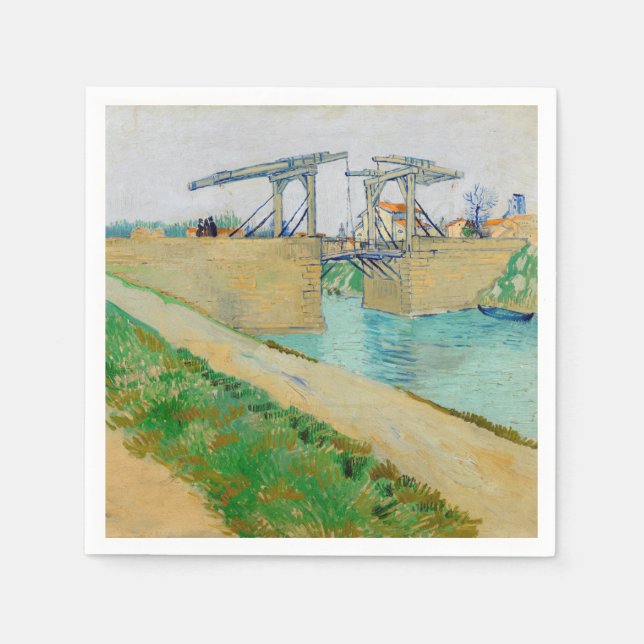 Vincent van Gogh - Langlois Bridge bei Arles #2 Serviette (Vorderseite)