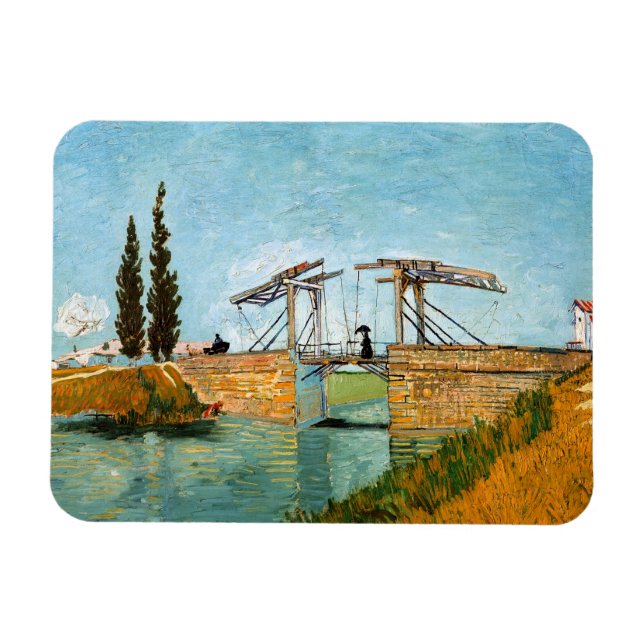 Vincent van Gogh - Langlois Bridge bei Arles #3 Magnet (Horizontal)