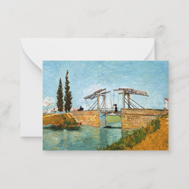Vincent van Gogh - Langlois Bridge bei Arles #3 Mitteilungskarte (Vorderseite)