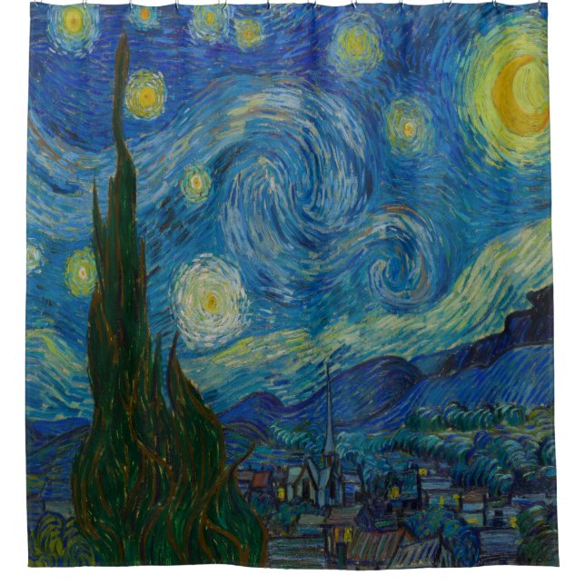 Vincent van Gogh le rideau en douche de nuit (Devant)