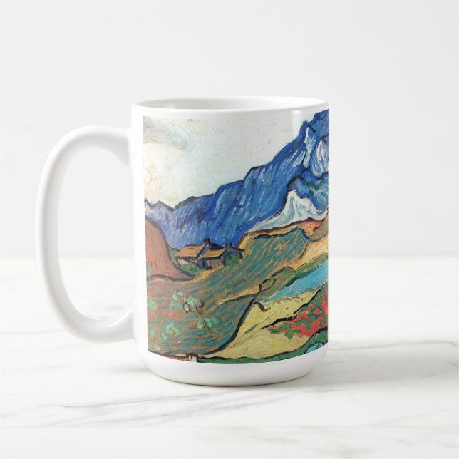 Vincent Van Gogh - Les Alpilles Bergwelt Landschaf Kaffeetasse (Links)
