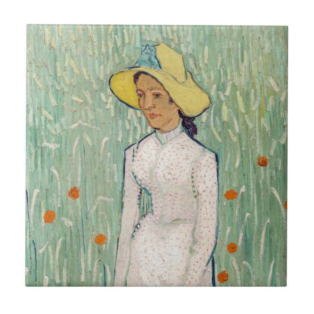 Vincent van Gogh - Mädchen in Weiß Fliese (Vorderseite)