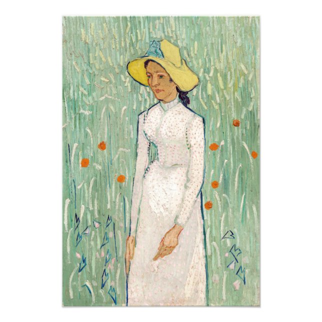 Vincent van Gogh - Mädchen in Weiß Fotodruck (Vorne)