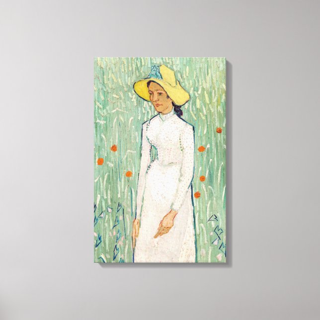 Vincent van Gogh - Mädchen in Weiß Leinwanddruck (Vorderseite)