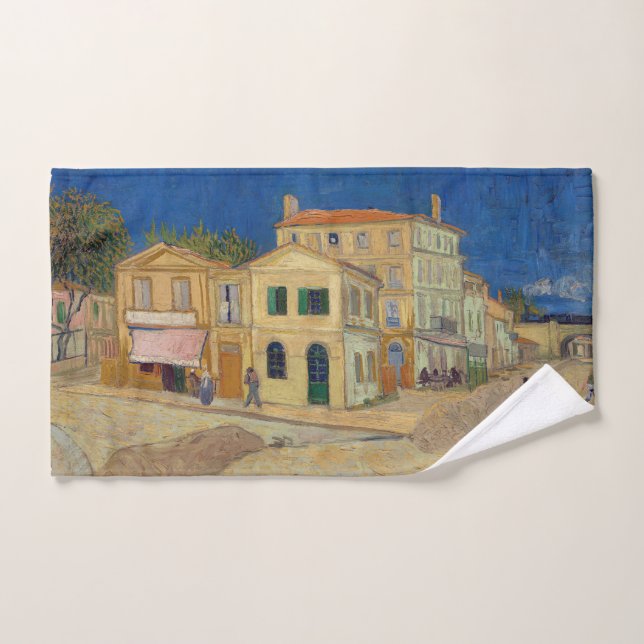 Vincent van Gogh - Maison Jaune / Rue (Serviette à main)