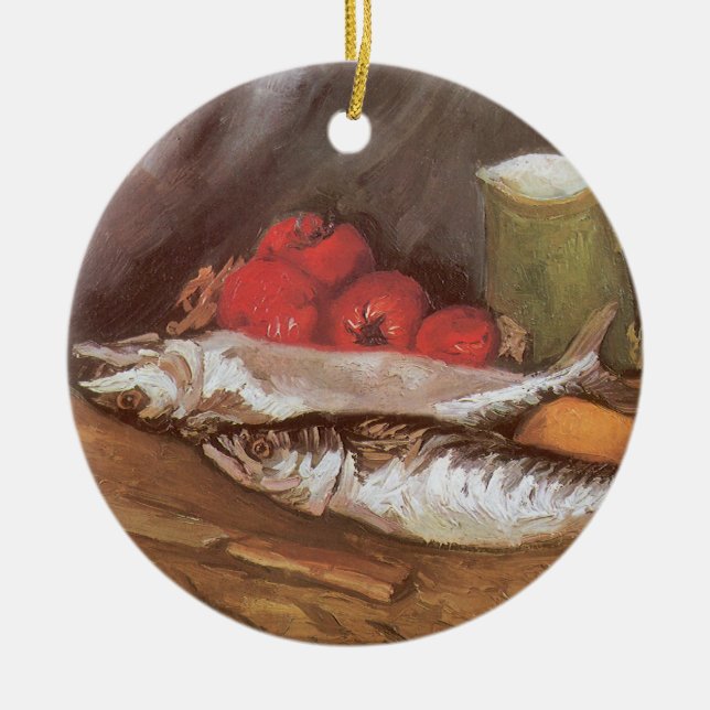 Vincent van Gogh - Makrele, Zitronen und Tomaten Keramik Ornament (Vorne)
