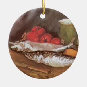 Vincent van Gogh - Makrelen, Zitronen und Tomaten Keramik Ornament