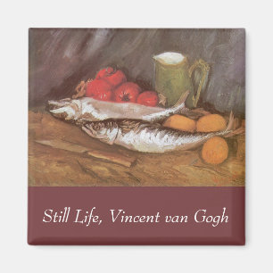 Vincent van Gogh - Makrelen, Zitronen und Tomaten Magnet